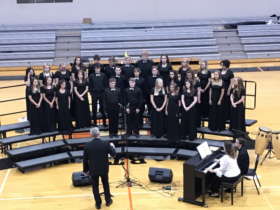 choir dressed in black